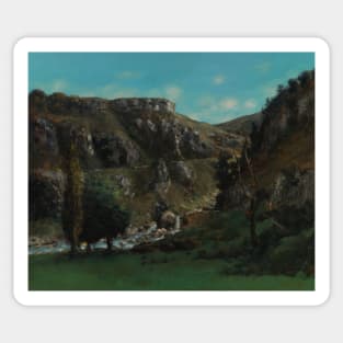 The Laloue Valley near Mouthiers-Haute-Pierre by Gustave Courbet Sticker